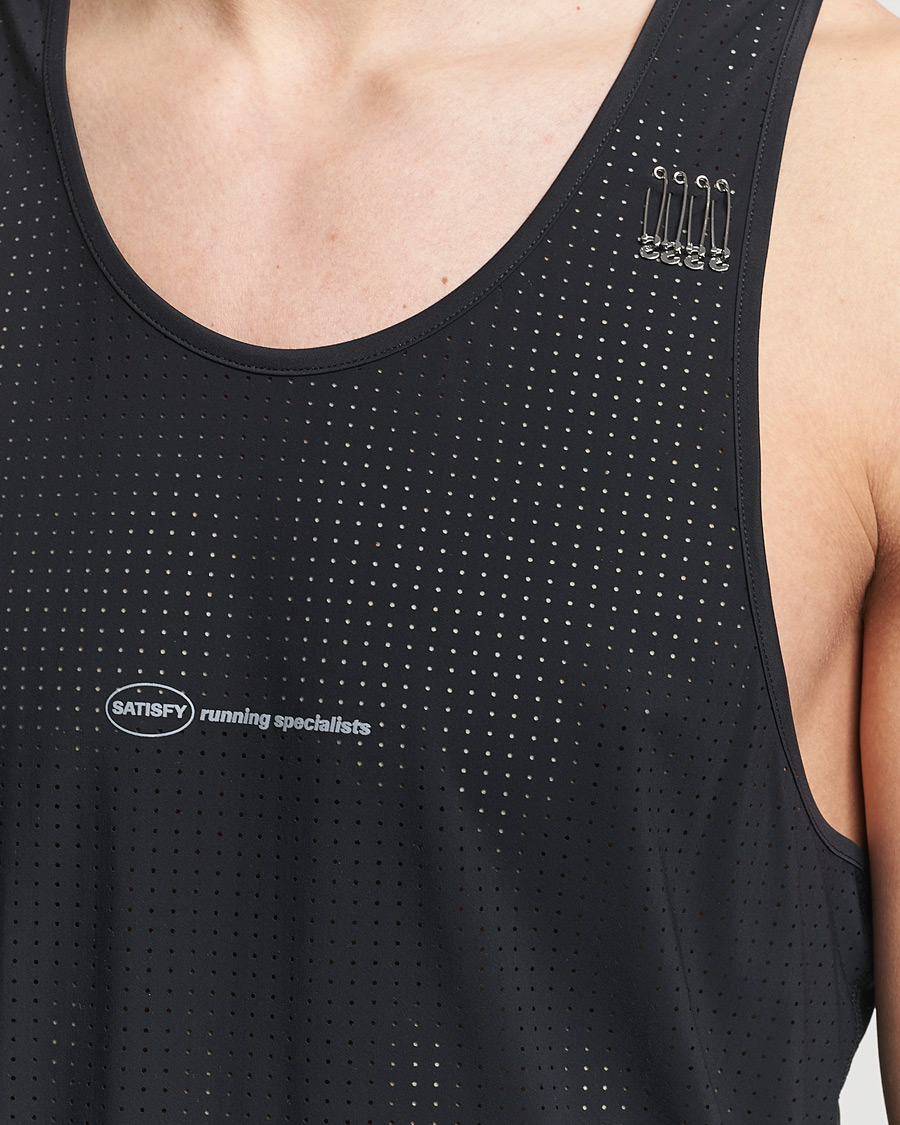 Uomini | T-shirt | Satisfy | Space-O Singlet Black