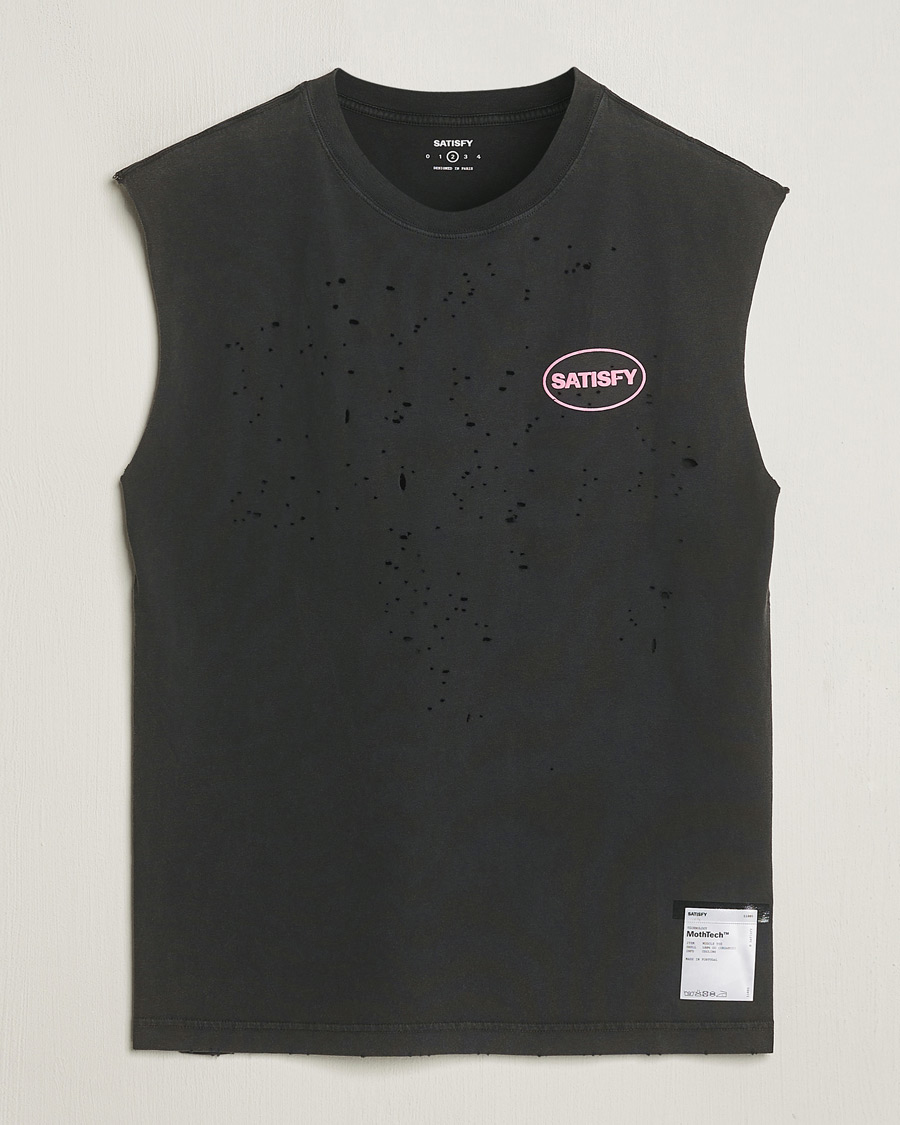 Uomini | T-shirt | Satisfy | MothTech Muscle Tee Aged Black