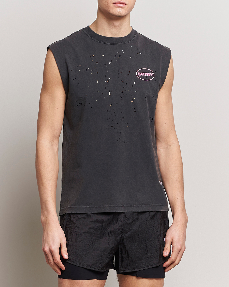 Uomini | T-shirt | Satisfy | MothTech Muscle Tee Aged Black