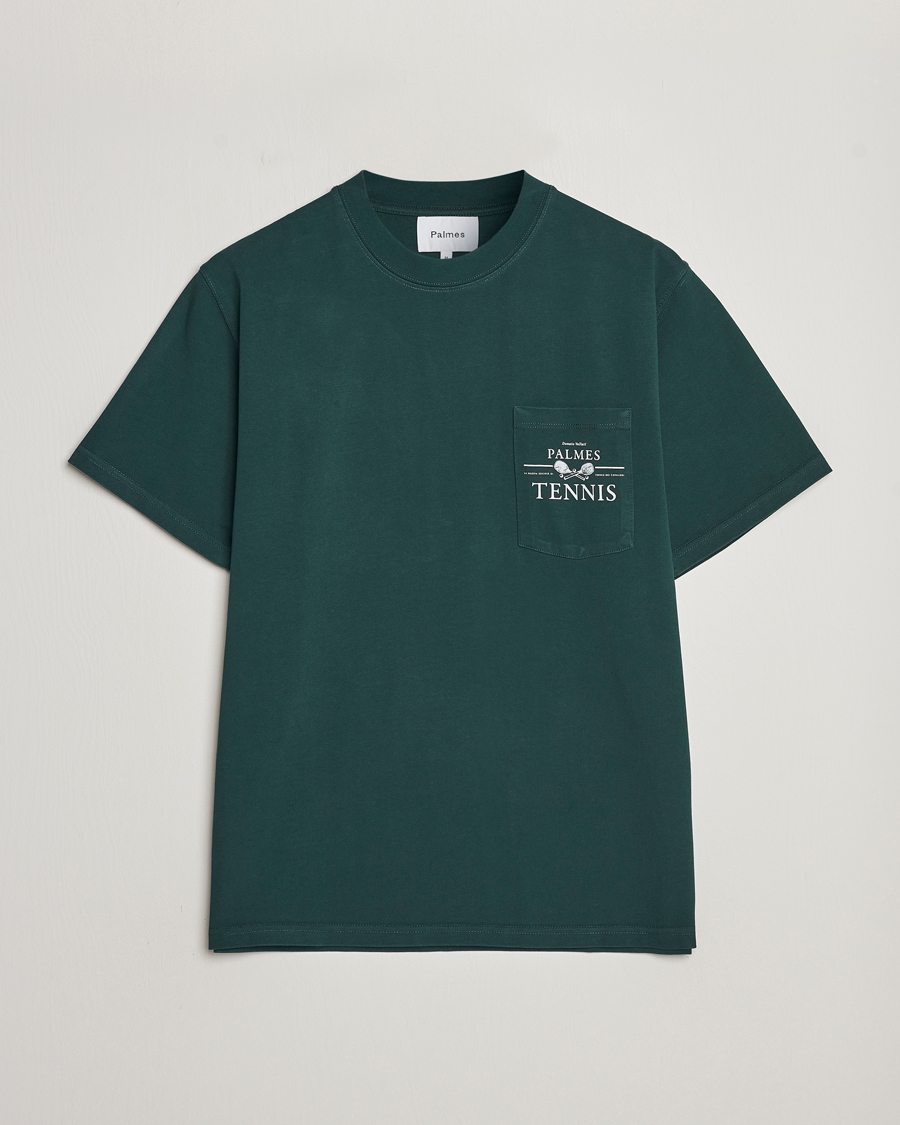 Uomini | T-shirt | Palmes | Vichi Pocket T-Shirt Dark Green