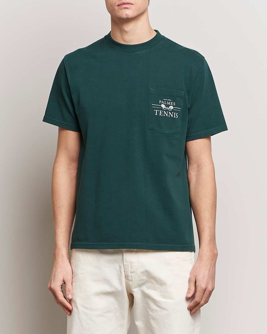Uomini | T-shirt | Palmes | Vichi Pocket T-Shirt Dark Green