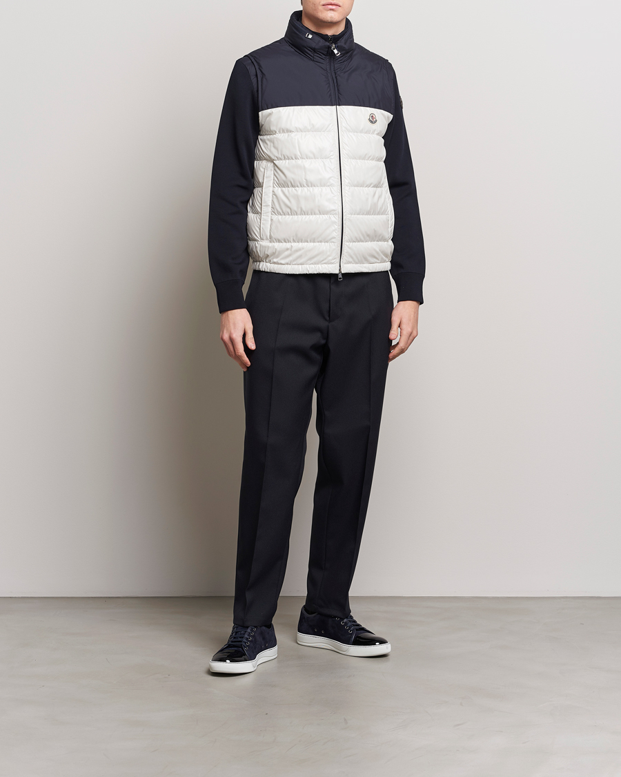 Uomini | Giacche | Moncler | Cerces Down Vest Off White/Navy