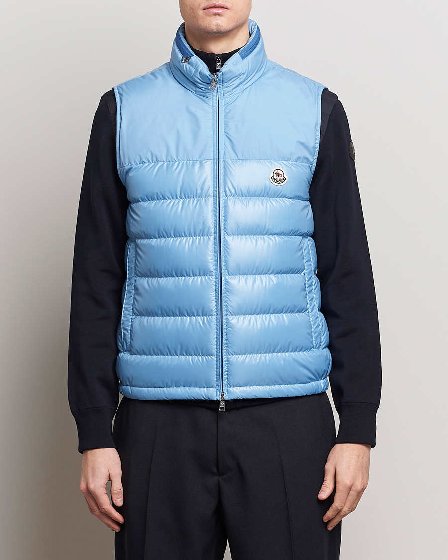 Uomini | Giacche | Moncler | Cerces Down Vest Light Blue