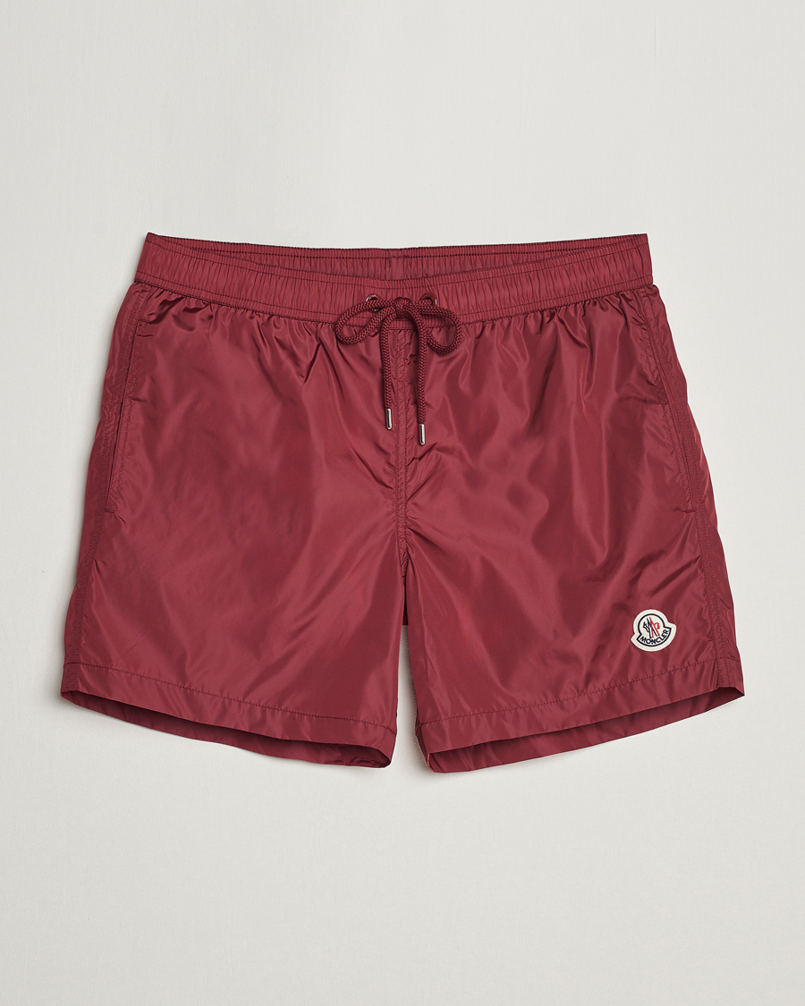 Uomini | Costumi da bagno | Moncler | Nylon Swim Shorts Burgundy