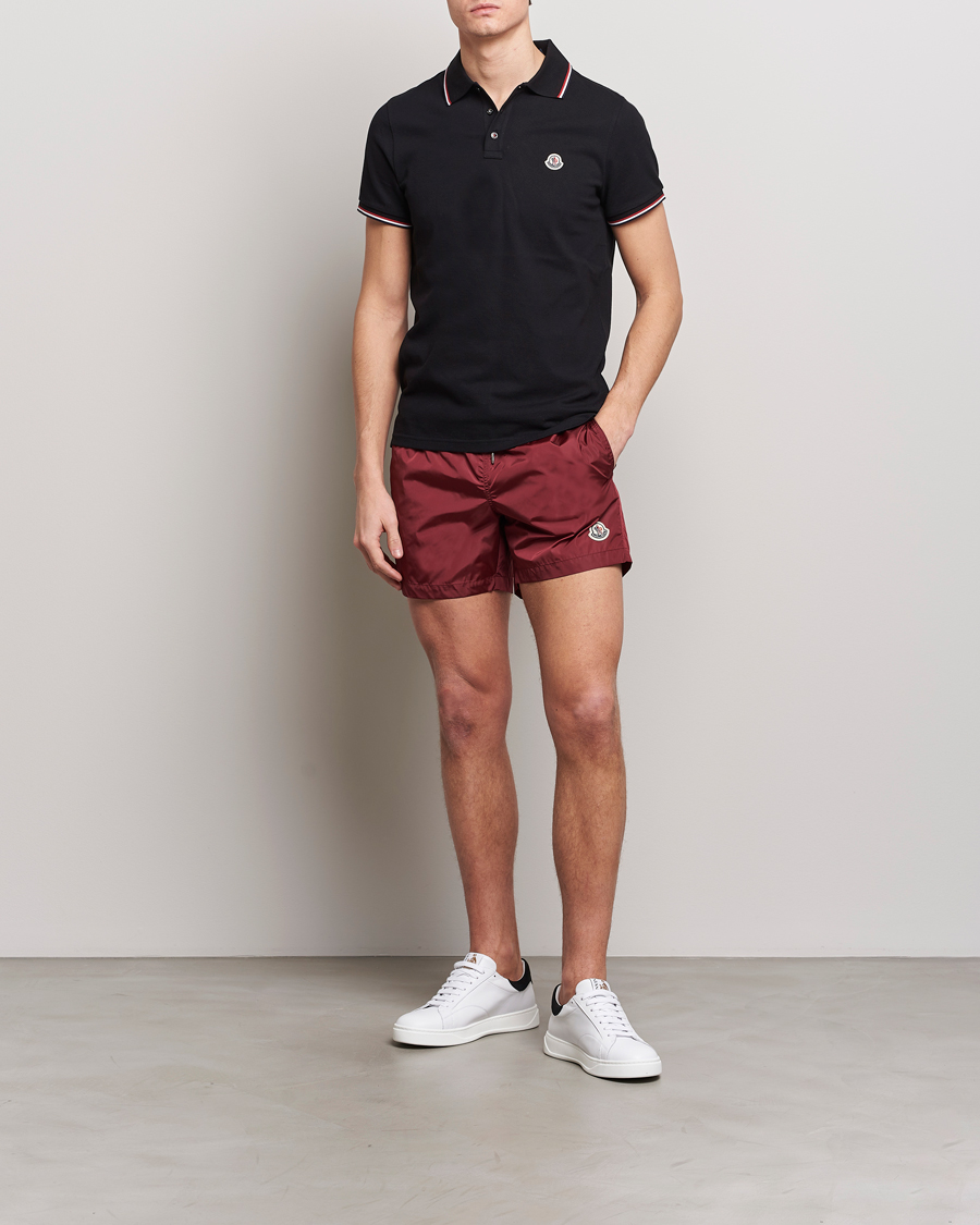 Uomini | Costumi da bagno | Moncler | Nylon Swim Shorts Burgundy