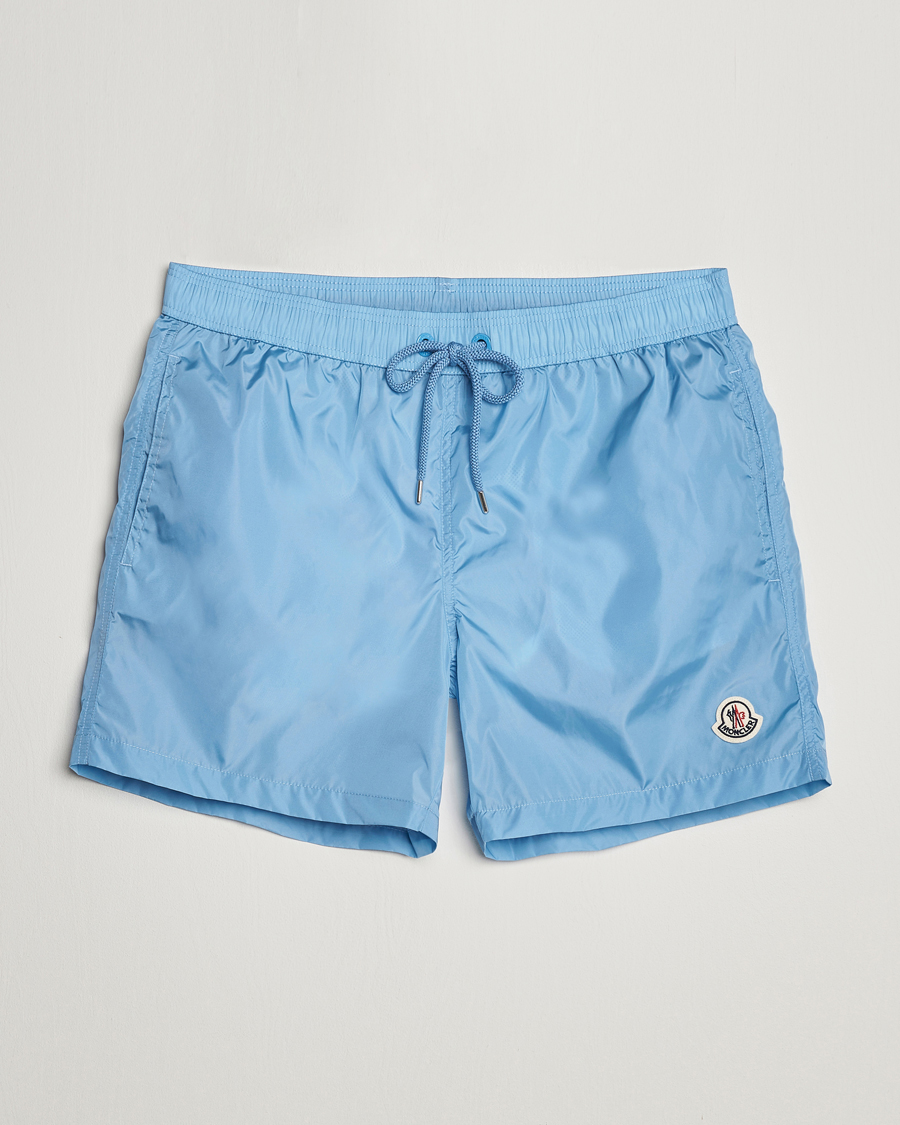Uomini | Costumi da bagno | Moncler | Nylon Swim Shorts Light Blue
