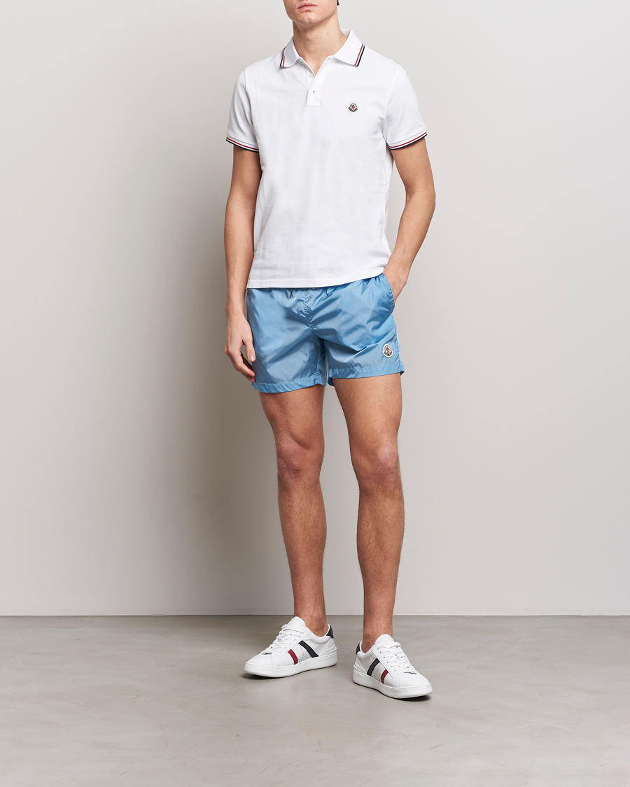 Uomini | Costumi da bagno | Moncler | Nylon Swim Shorts Light Blue