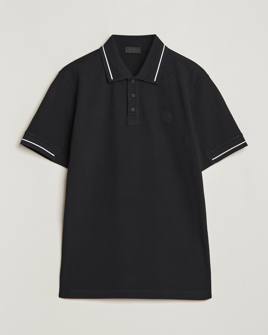 Uomini | Polo | Moncler | Tonal Logo Polo Black