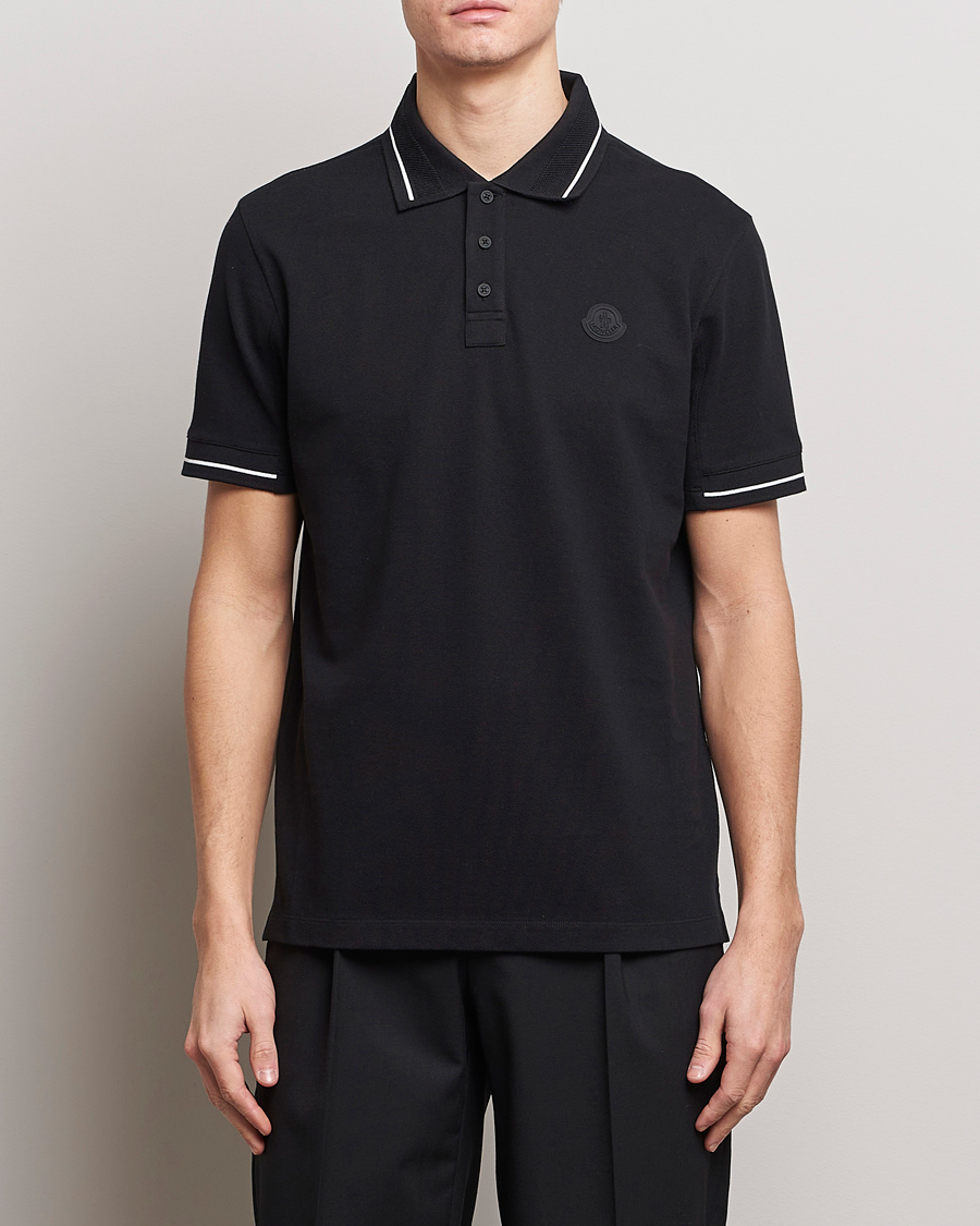 Uomini | Polo | Moncler | Tonal Logo Polo Black