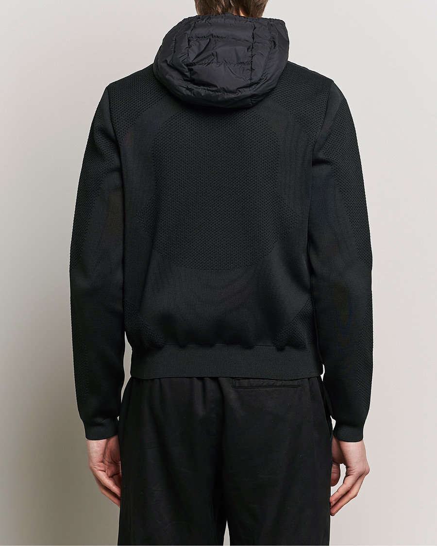 Uomini | Maglieria | Moncler | Hooded Hybrid Zip Cardigan Black
