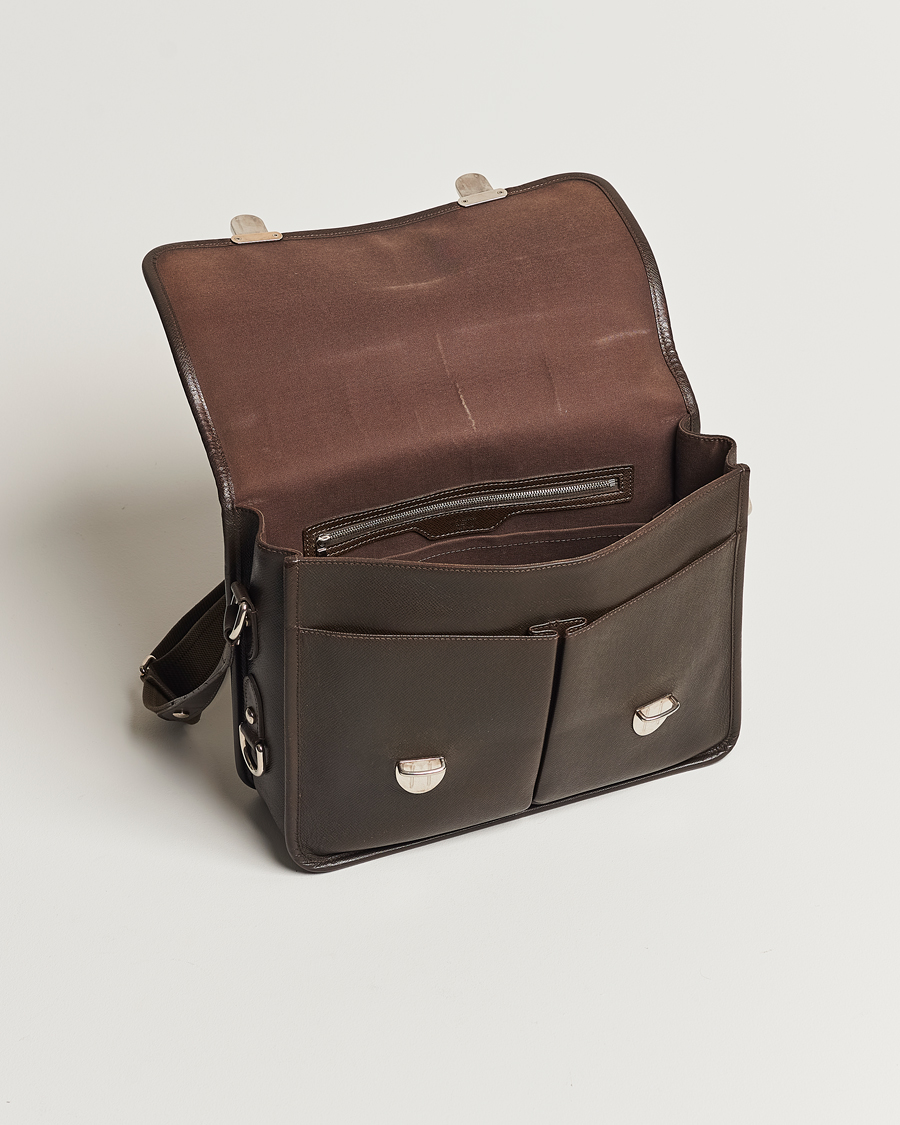 Uomini | Louis Vuitton Pre-Owned Alexei Leather Messenger Bag Leather Brown | Louis Vuitton Pre-Owned | Alexei Leather Messenger Bag Leather Brown