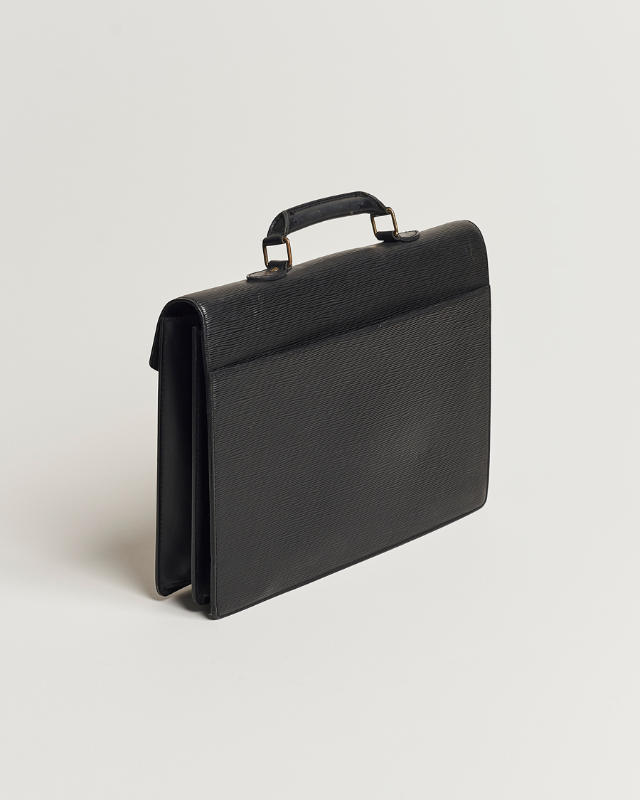 Uomini | Louis Vuitton Pre-Owned Serviette Ambassadeur Epi Leather Breifcase Black | Louis Vuitton Pre-Owned | Serviette Ambassadeur Epi Leather Breifcase Black