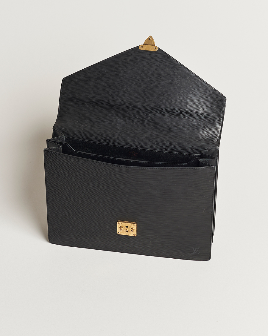 Uomini | Louis Vuitton Pre-Owned Serviette Ambassadeur Epi Leather Breifcase Black | Louis Vuitton Pre-Owned | Serviette Ambassadeur Epi Leather Breifcase Black