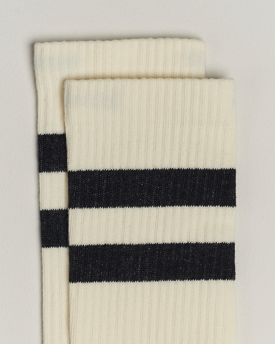 Uomini | Biancheria intima | Sweyd | Two Stripe Cotton Socks White/Black