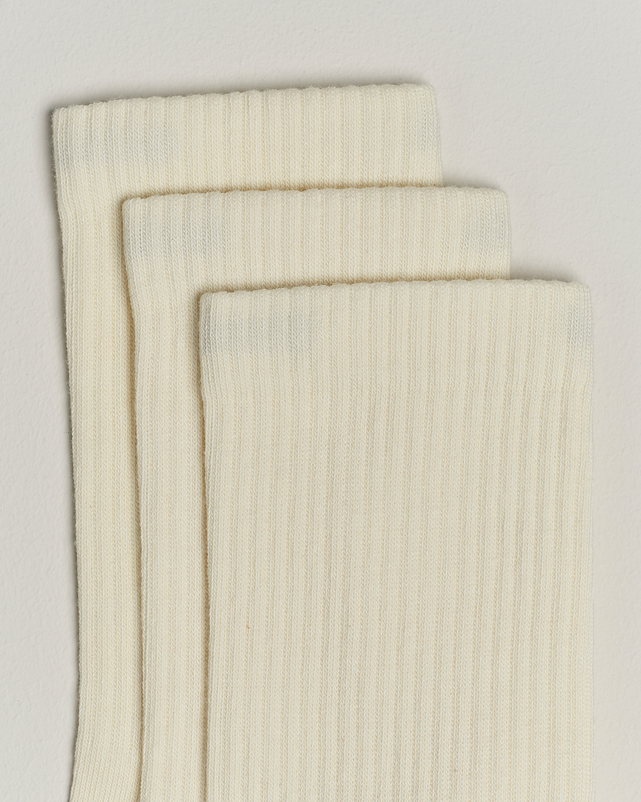 Uomini | Biancheria intima | Sweyd | 3-Pack Crew Cotton Socks White