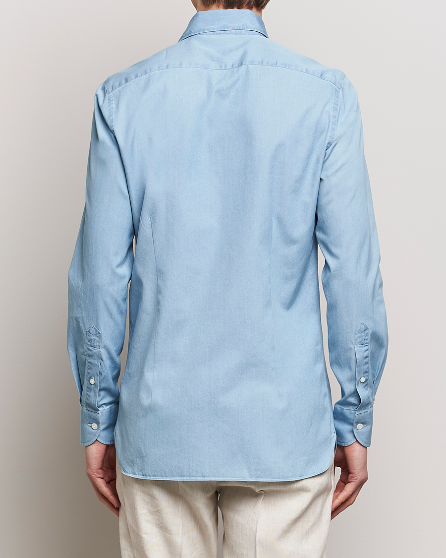Uomini | Camicie | 100Hands | Ice Wash Denim Shirt Light Blue