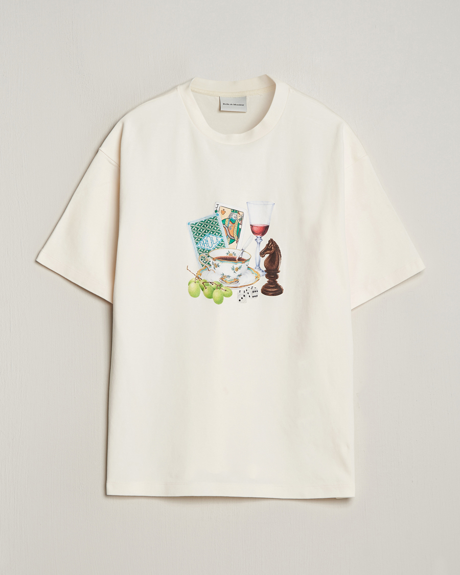 Uomini | T-shirt | Drôle de Monsieur | Apres Midi T-Shirt Cream