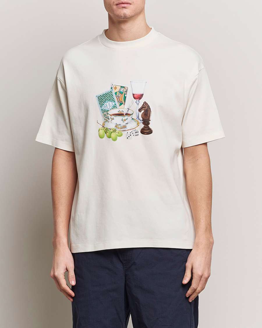 Uomini | T-shirt | Drôle de Monsieur | Apres Midi T-Shirt Cream