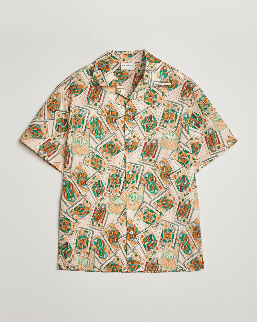 Uomini | Camicie | Drôle de Monsieur | Jeu De Cartes Camp Shirt Peach