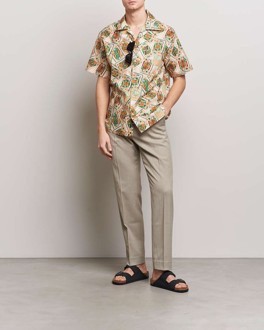 Uomini | Camicie | Drôle de Monsieur | Jeu De Cartes Camp Shirt Peach