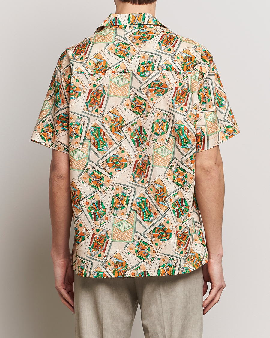 Uomini | Camicie | Drôle de Monsieur | Jeu De Cartes Camp Shirt Peach