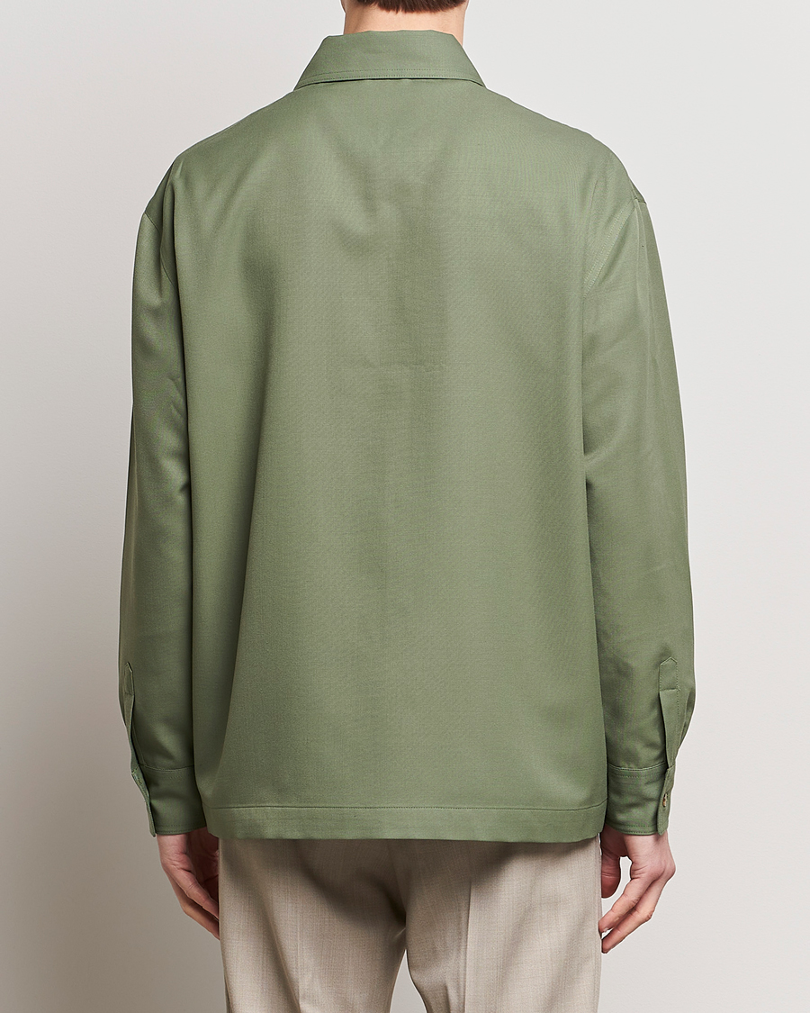 Uomini | Camicie | Drôle de Monsieur | Wool Overshirt Khaki