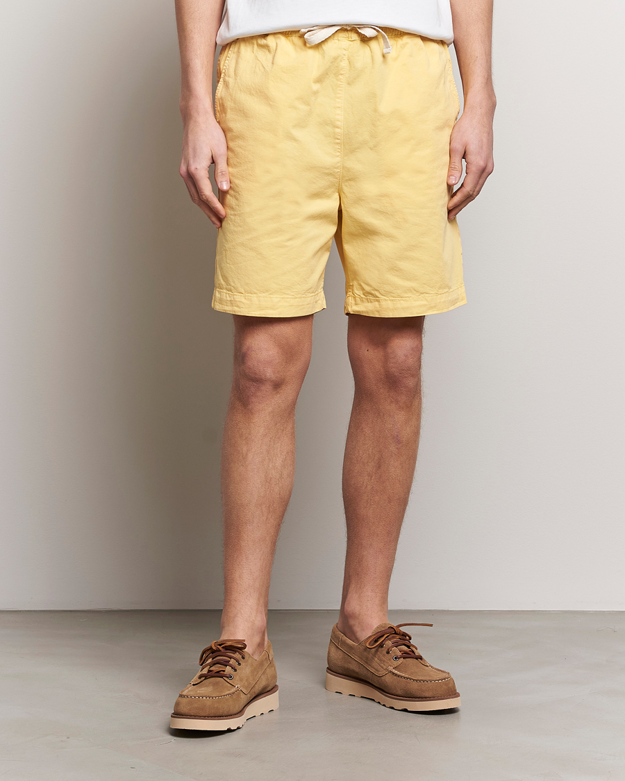 Uomini | Pantaloncini | Drôle de Monsieur | Drawstring Shorts Light Yellow