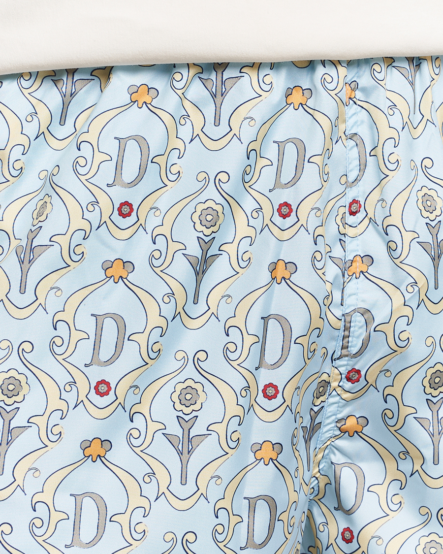 Uomini | Costumi da bagno | Drôle de Monsieur | Ornaments Swim Shorts Light Blue