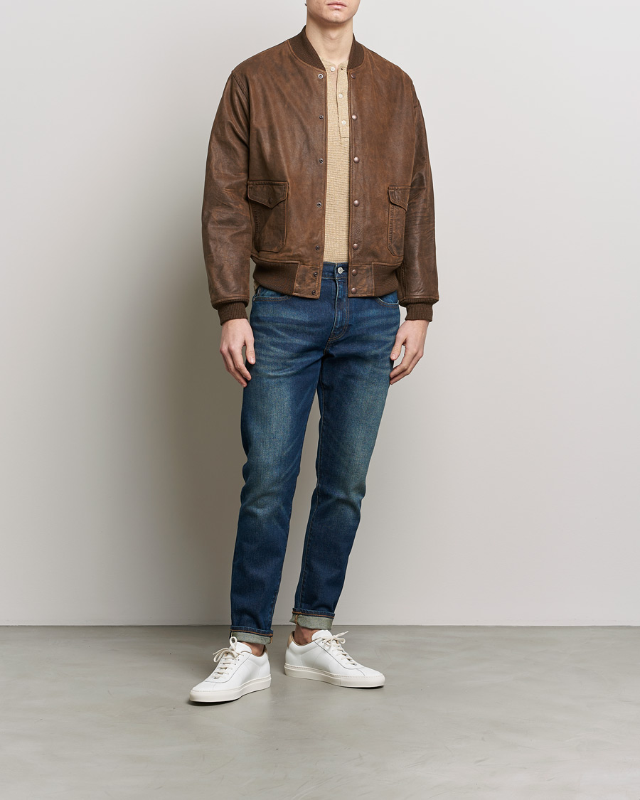 Uomini | Giacche | RRL | Wright Leather Jacket Brown
