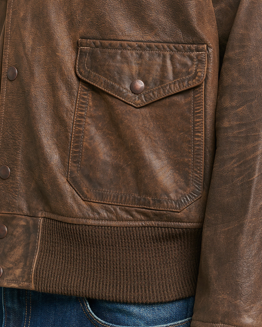Uomini | Giacche | RRL | Wright Leather Jacket Brown