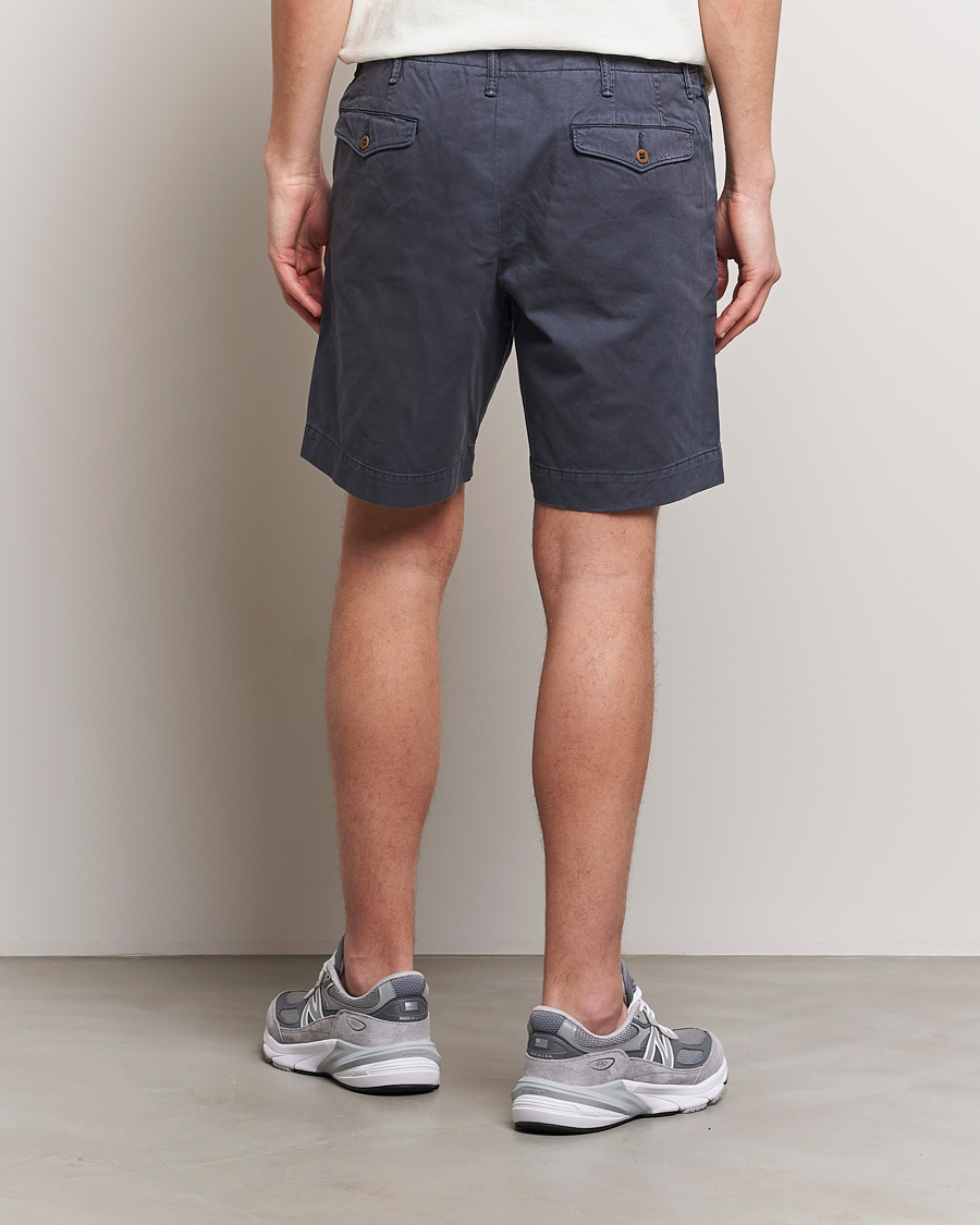 Uomini | Pantaloncini | RRL | Officers Flat Shorts Navy