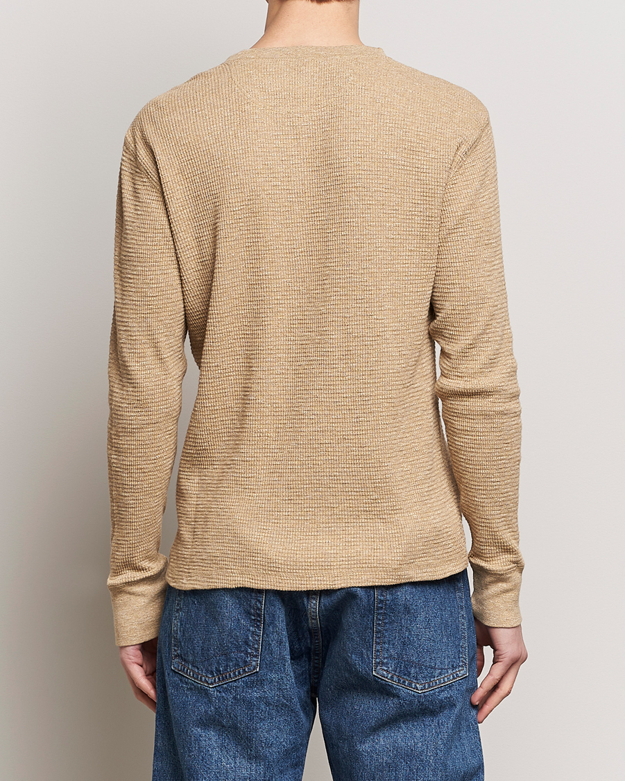Uomini | Maglieria | RRL | Long Sleeve Henley Tan Heather