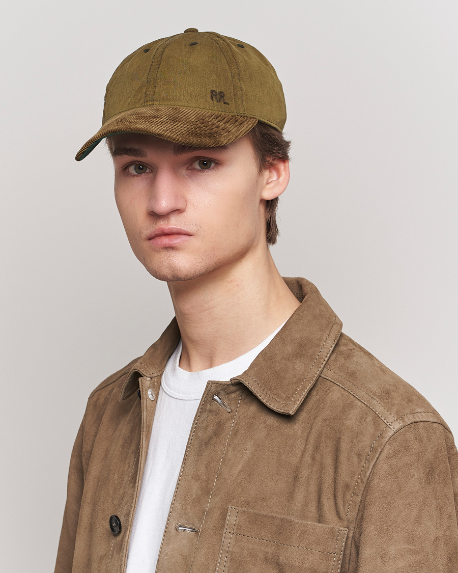 Uomini | RRL Cotton/Corduroy Ball Cap Explorer Olive | RRL | Cotton/Corduroy Ball Cap Explorer Olive