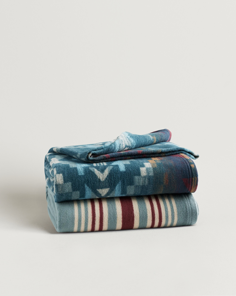 Uomini | Pendleton Blanket Set 2-Pack Carico/Marine Stripe | Pendleton | Blanket Set 2-Pack Carico/Marine Stripe