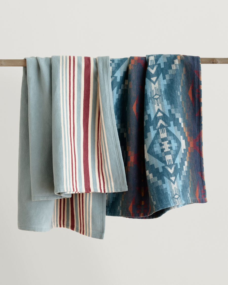 Uomini | Pendleton Blanket Set 2-Pack Carico/Marine Stripe | Pendleton | Blanket Set 2-Pack Carico/Marine Stripe