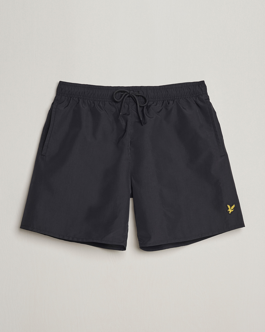 Uomini | Costumi da bagno | Lyle & Scott | Plain Swimshorts Jet Black