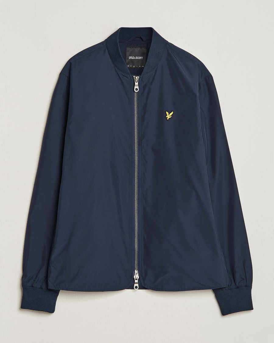 Uomini | Giacche | Lyle & Scott | Nylon Bomber Jacket Dark Navy
