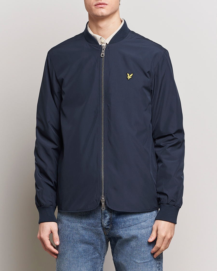 Uomini | Giacche | Lyle & Scott | Nylon Bomber Jacket Dark Navy