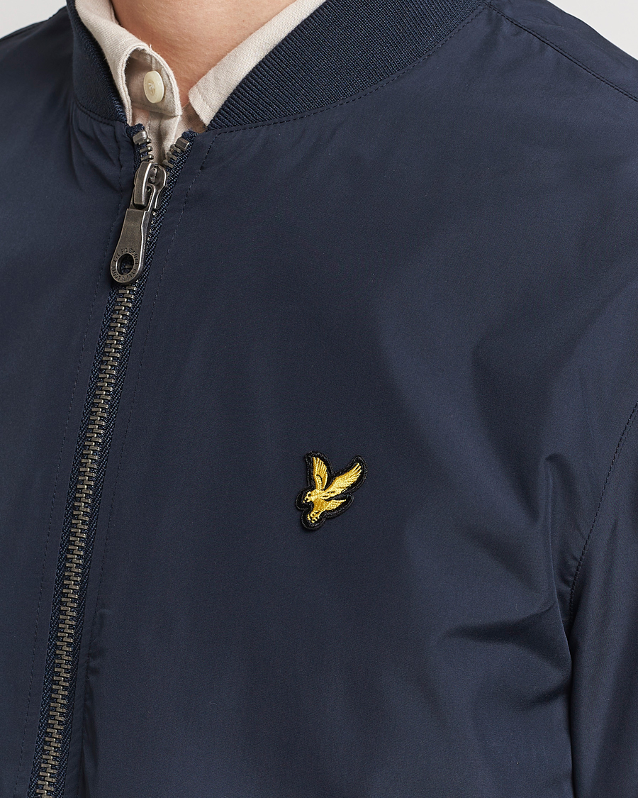 Uomini | Giacche | Lyle & Scott | Nylon Bomber Jacket Dark Navy