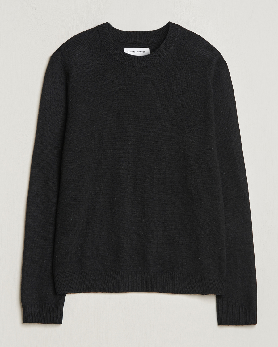 Uomini | Maglieria | Samsøe Samsøe | Isak Crew Neck Black