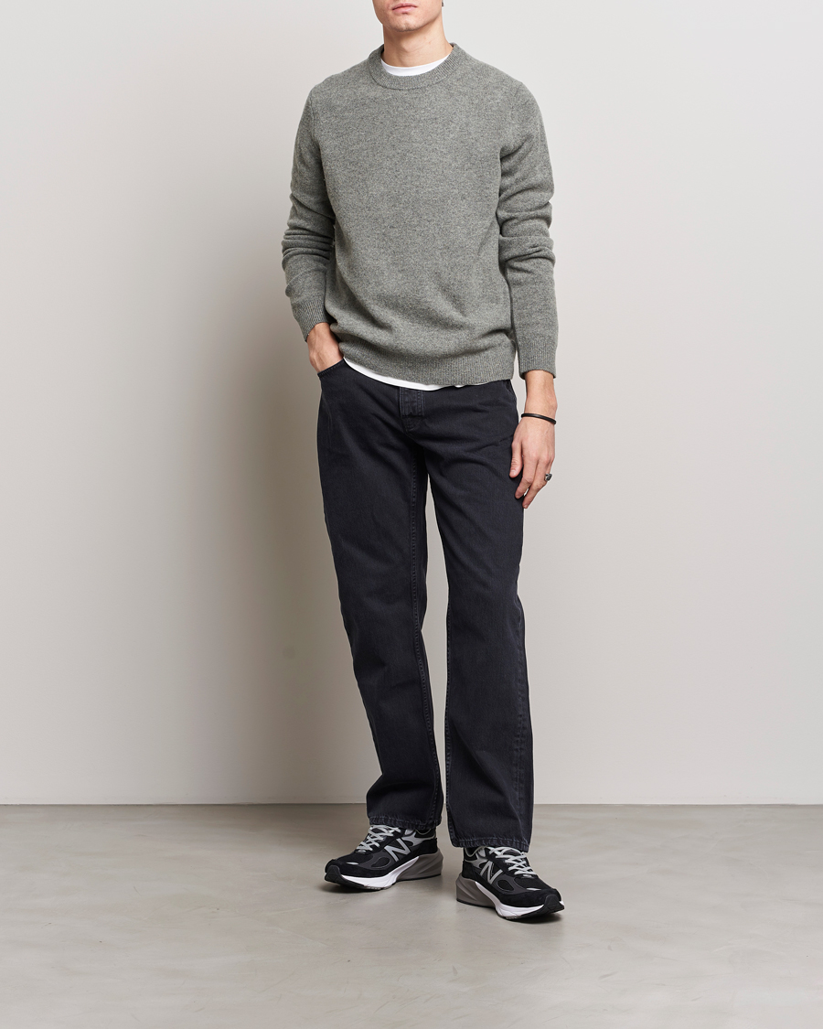 Uomini | Maglieria | Samsøe Samsøe | Isak Crew Neck Dark Grey