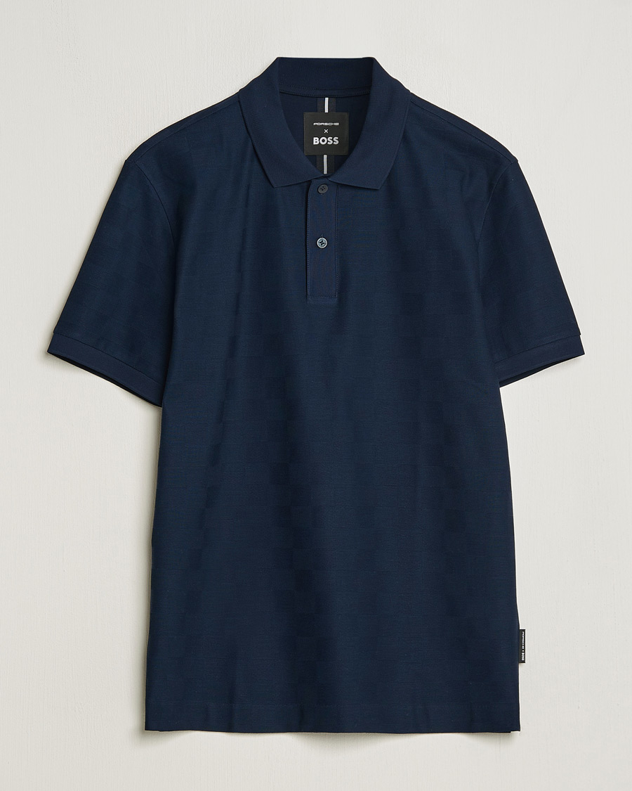 Uomini | Polo | BOSS BLACK | Porsche Parlay Jersey Piké Dark Blue
