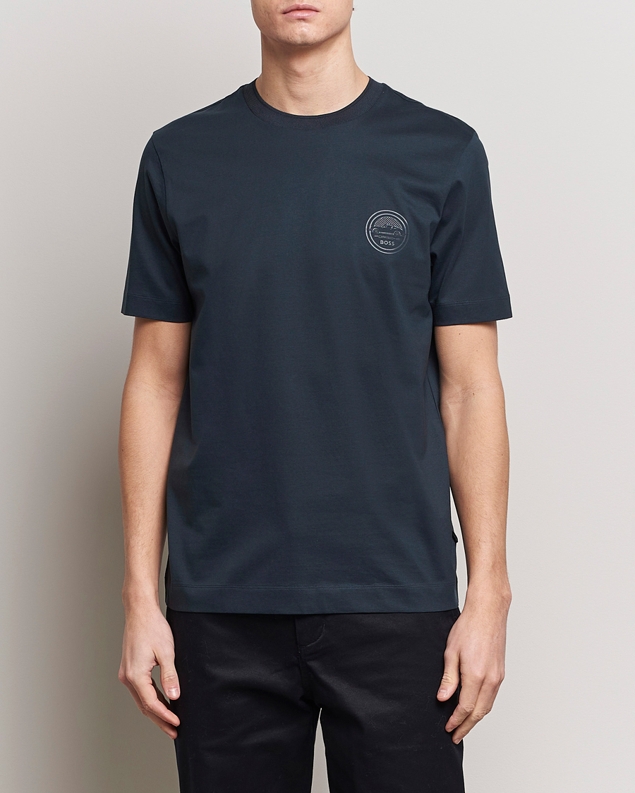 Uomini | T-shirt | BOSS BLACK | Porsche Thompson T-Shirt Dark Blue