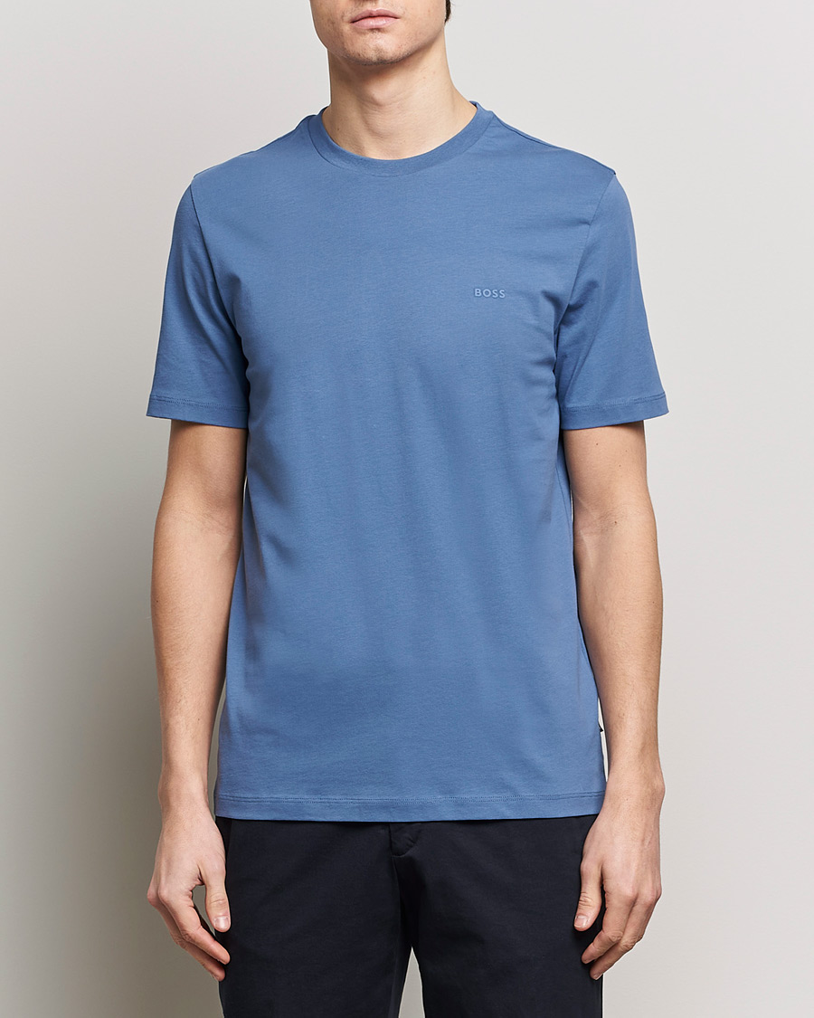 Uomini | T-shirt | BOSS BLACK | Thompson Crew Neck T-Shirt Open Blue