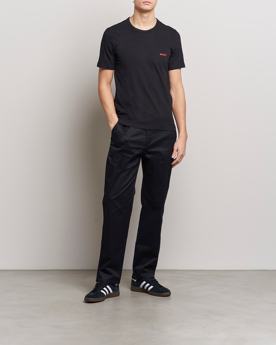Uomini | T-shirt | HUGO | 3-Pack Logo Crew Neck T-Shirt Black/Red/White