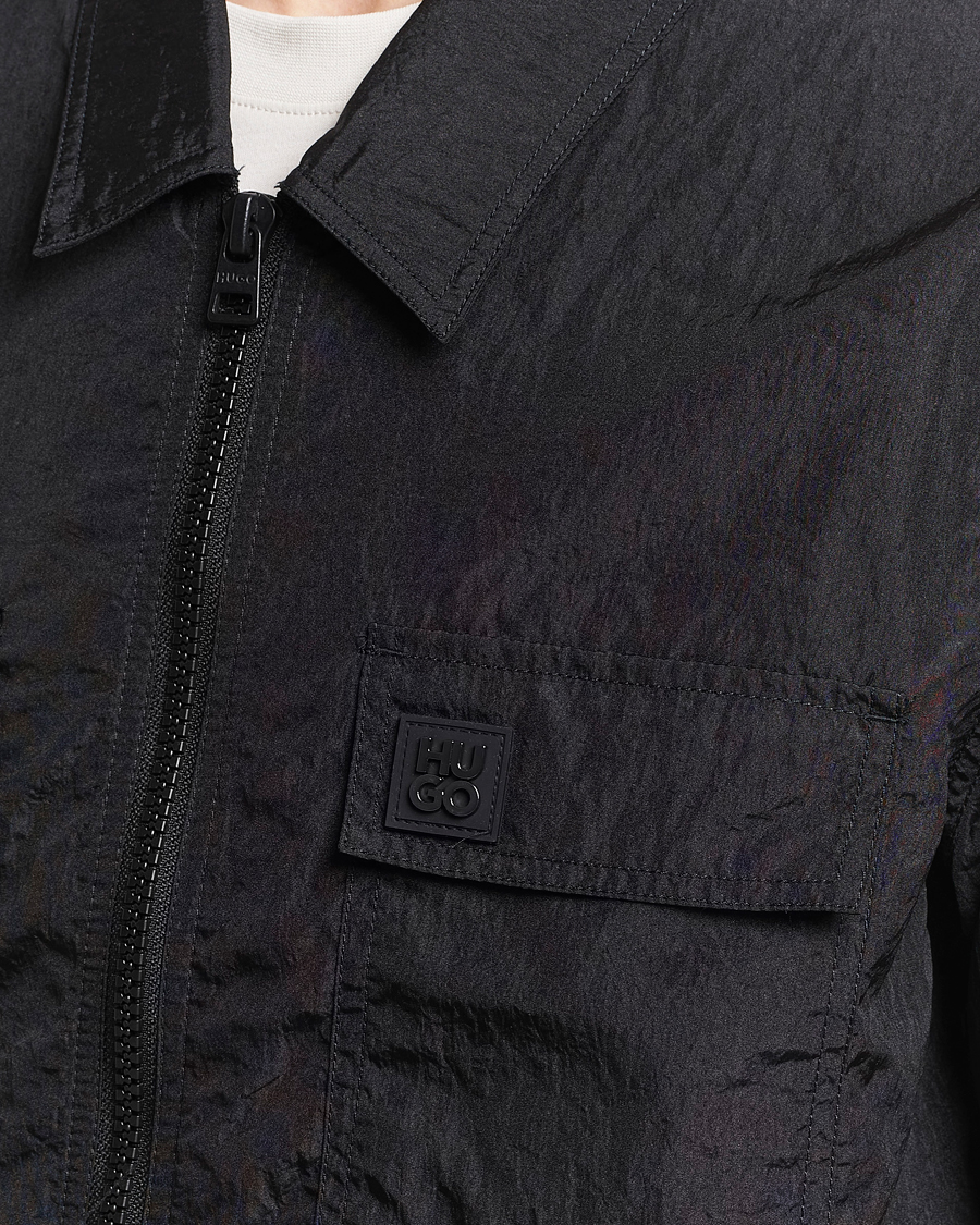 Uomini | Camicie | HUGO | Emalo Full-Zip Overshirt Black