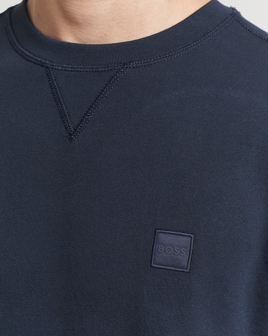 Uomini | Maglieria | BOSS ORANGE | Westart Logo Sweatshirt Dark Blue