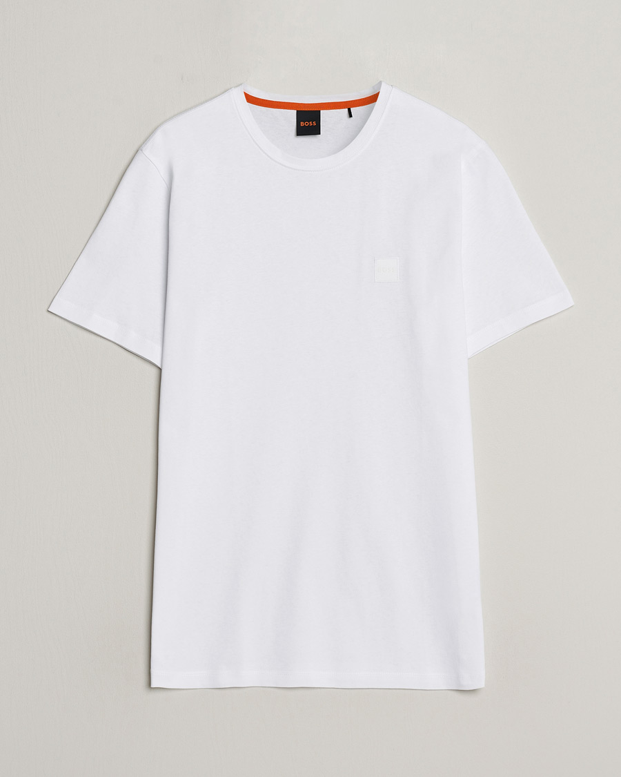 Uomini | T-shirt | BOSS ORANGE | Tales Logo Crew Neck T-Shirt White