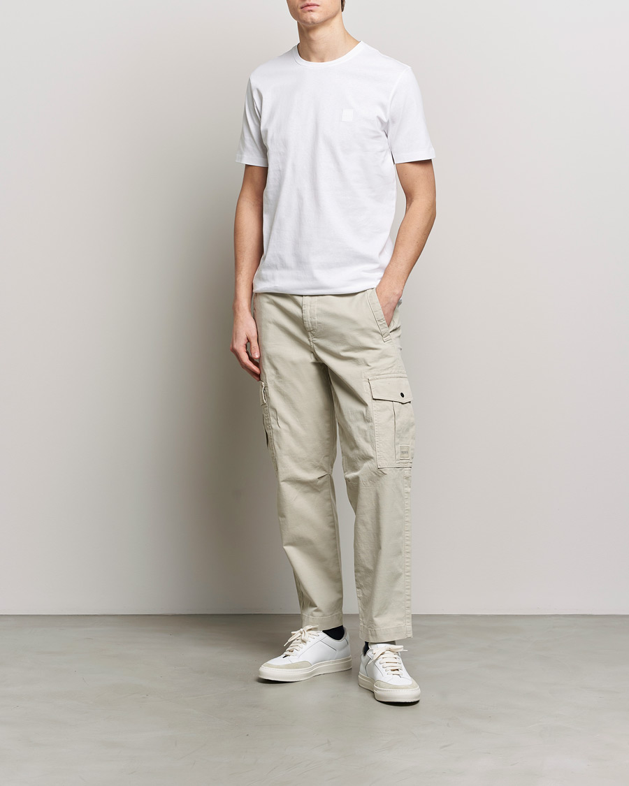 Uomini | T-shirt | BOSS ORANGE | Tales Logo Crew Neck T-Shirt White