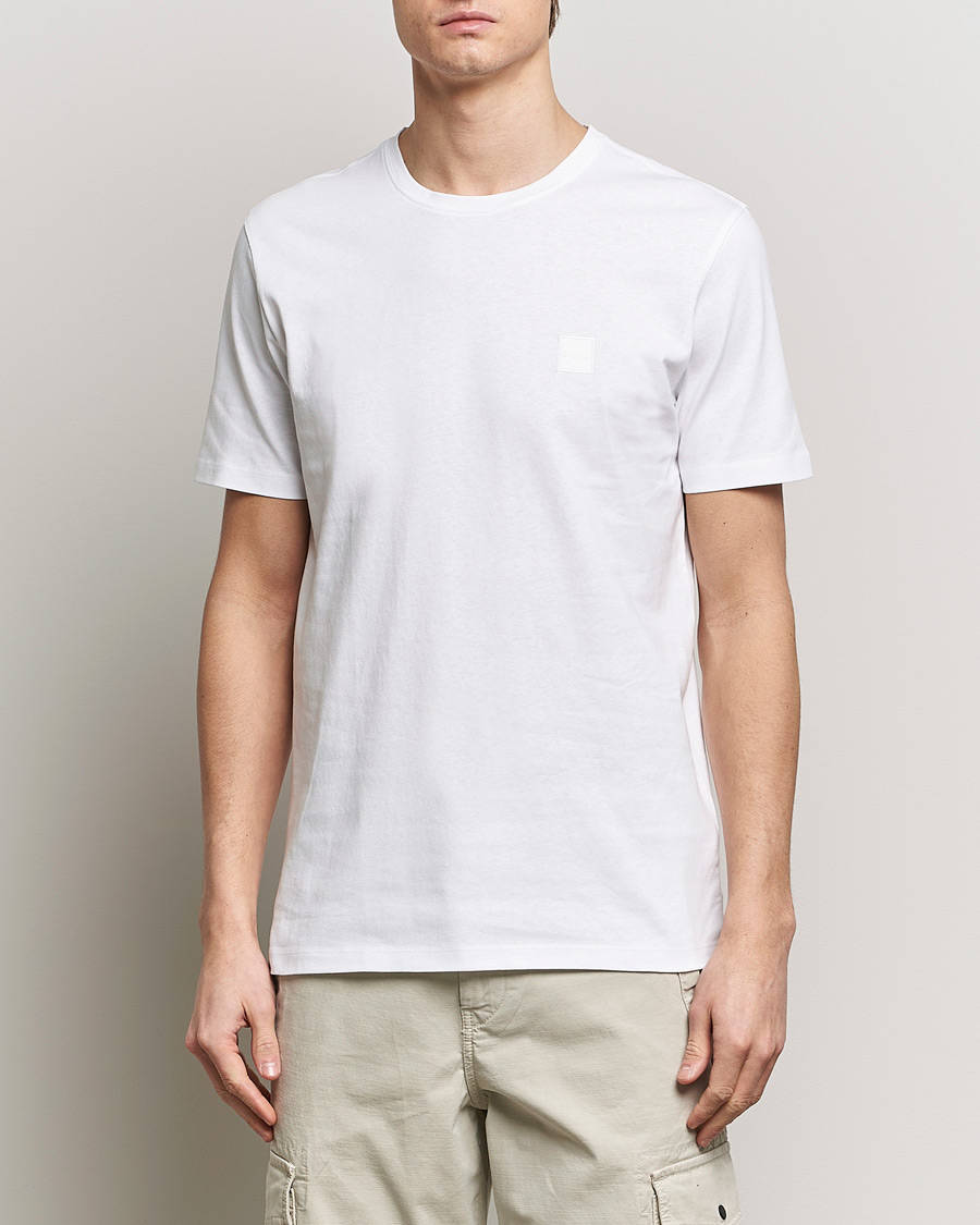 Uomini | T-shirt | BOSS ORANGE | Tales Logo Crew Neck T-Shirt White